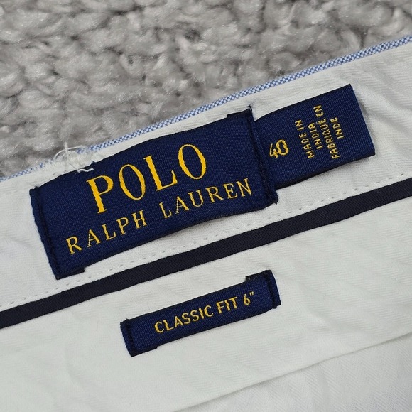 Polo Ralph Lauren Shorts Mens 40 Blue Chino Classic Fit Flat Front Preppy - Picture 4 of 13